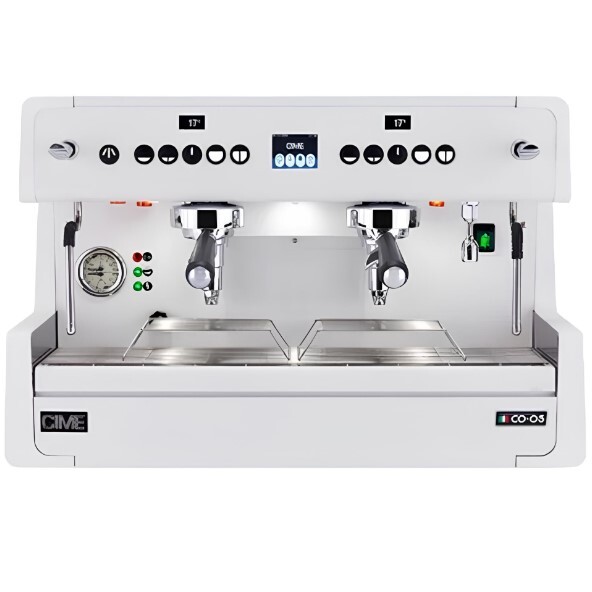 Cime CO-05 Otomatik Espresso Kahve Makinesi, 2 Gruplu, Beyaz - Cime