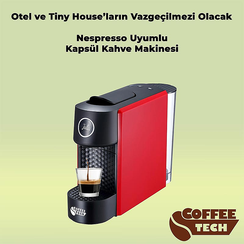 Coffeetech CN-L0201 Julia Kapsül Kahve Makinesi, Nespresso Kapsül Uyumlu, Gri, 102x355x240 mm. - 4