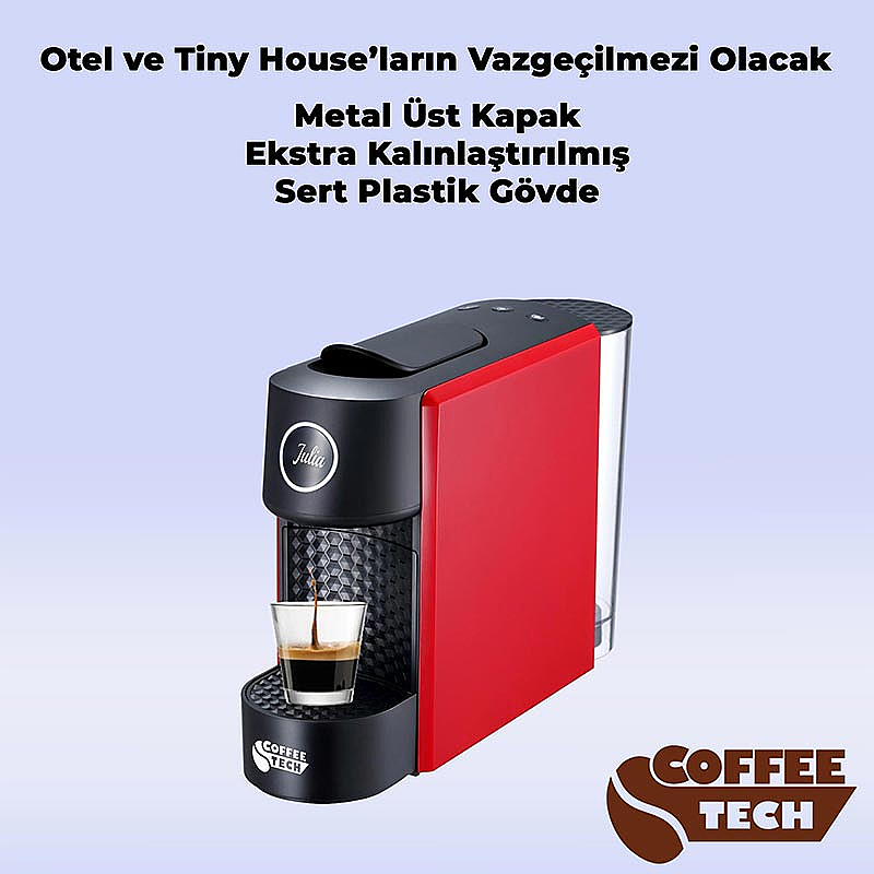 Coffeetech CN-L0201 Julia Kapsül Kahve Makinesi, Nespresso Kapsül Uyumlu, Kırmızı, Otomatik Dozaj - 6