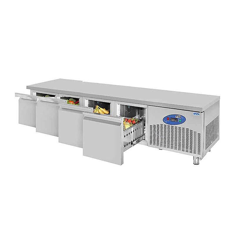 CSA CS-CIH 2-700 Cihaz Altı Buzdolabı, 4 Çekmeceli, 135 Lt. - CSA Inox