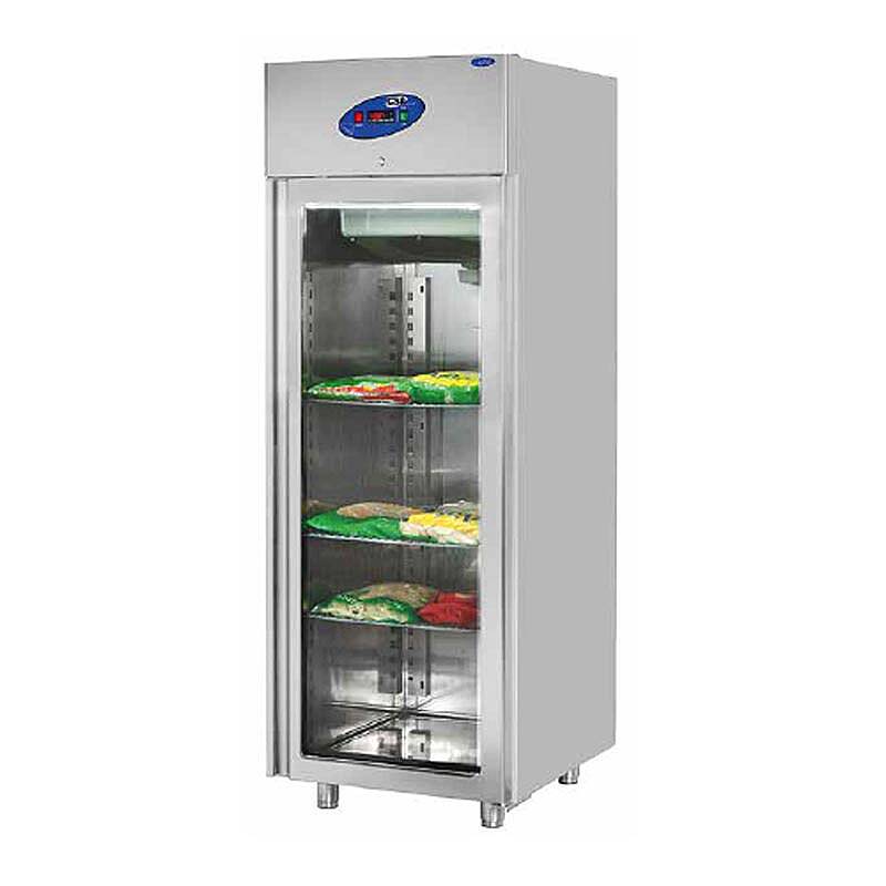 CSA CS-DBLK 600 Dik Tip Derin Dondurucu, Paslanmaz Çelik, Cam Kapılı, 600 Lt. - 1