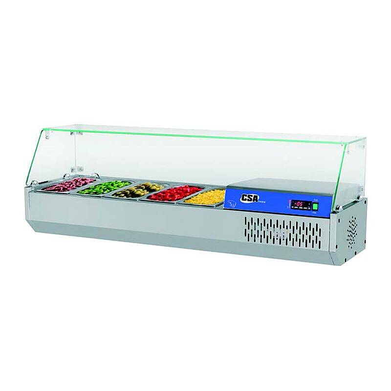 CSA CS-GRNK-151 Teşhir Dolabı, Paslanmaz Çelik, 151x39x46 cm - 1