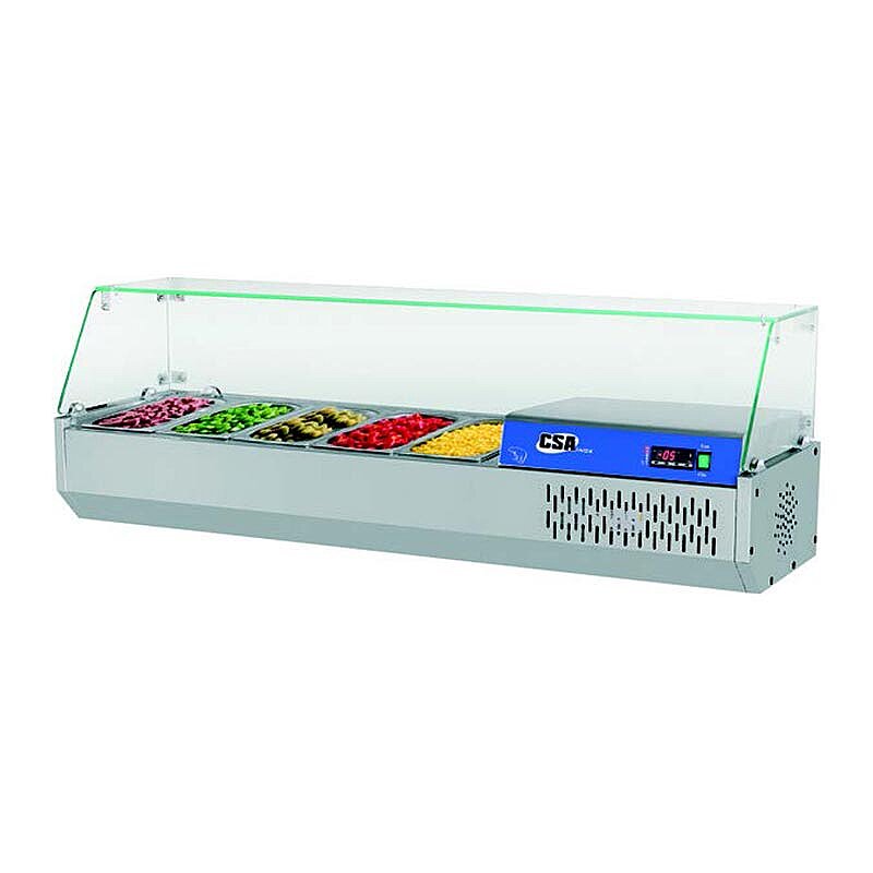 CSA CS-GRNK 210 Teşhir Dolabı, Paslanmaz Çelik, 205x39x46 cm - CSA Inox