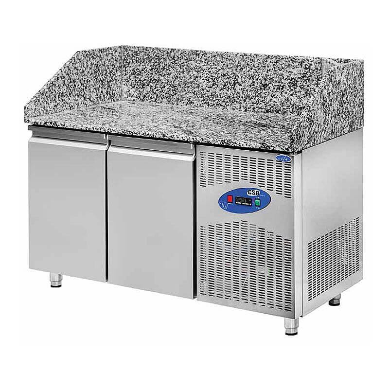 CSA CS-PIZ-150 Pizza Hazırlık Dolabı, Paslanmaz Çelik, Granit Tablalı, 380 Lt. - CSA Inox