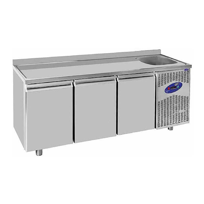 CSA CS-TEK 3-D 700 E Evyeli Derin Dondurucu, Paslanmaz Çelik, 3 Kapılı, 400 Lt. - CSA Inox