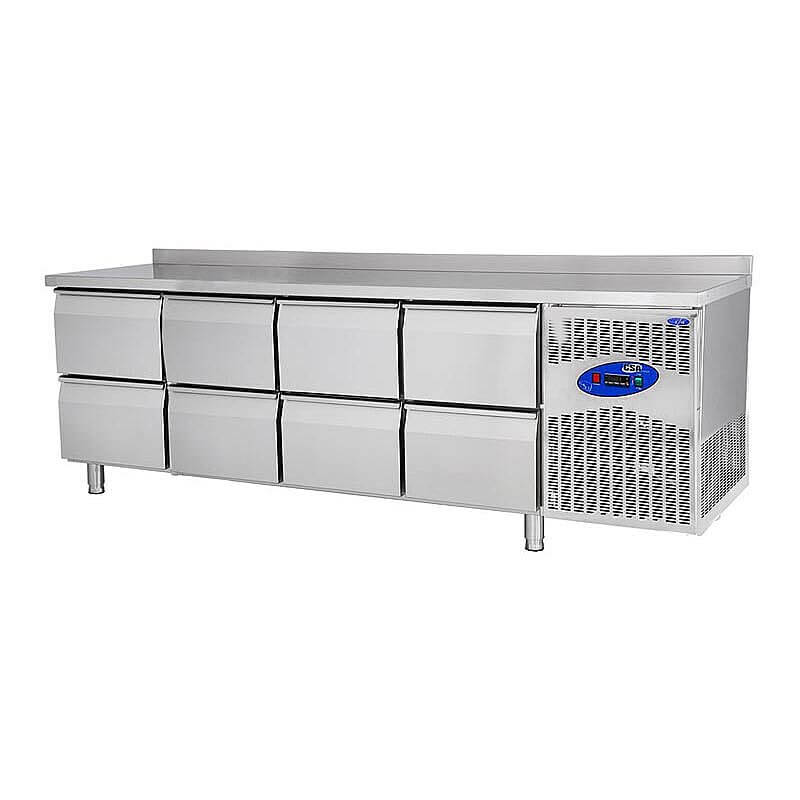 CSA CS-TEK 4-600 Tezgah Tipi Buzdolabı, 8 Çekmeceli, 550 Lt. - CSA Inox