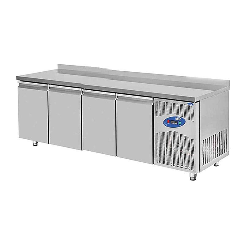 CSA CS-TEK 4-700 Tezgah Tipi Buzdolabı, Paslanmaz Çelik, 4 Kapılı, 632 Lt. - CSA Inox