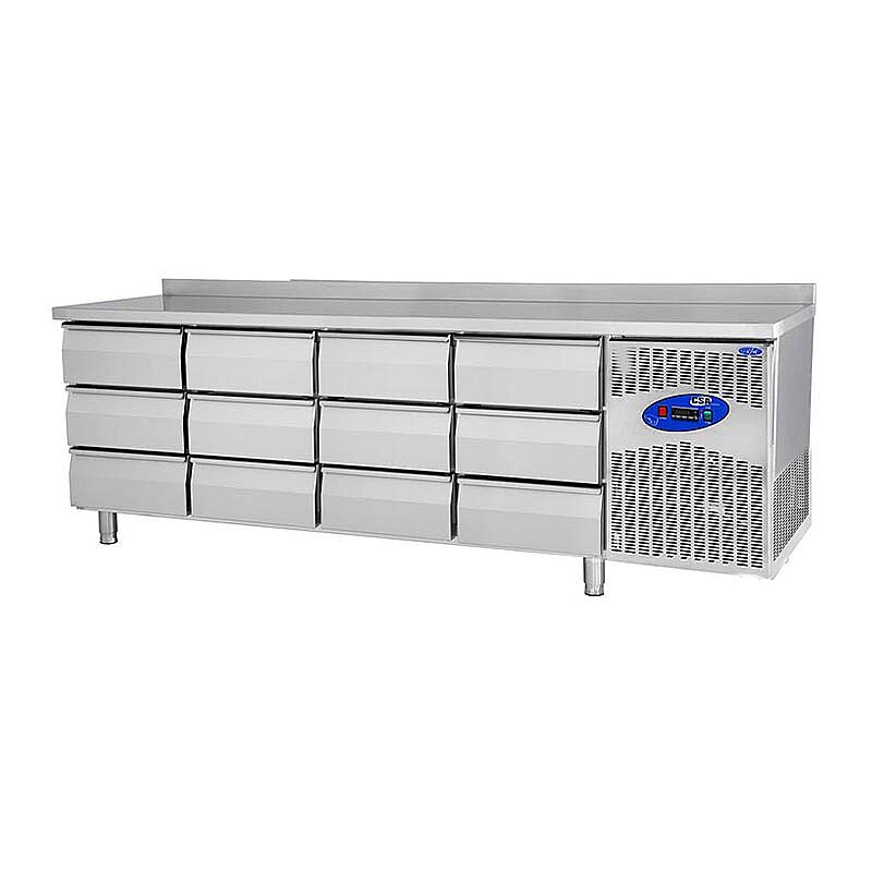 CSA CS-TEZ 4-700 Tezgah Tipi Derin Dondurucu, Paslanmaz Çelik, 12 Çekmeceli, 632 Lt. - CSA Inox