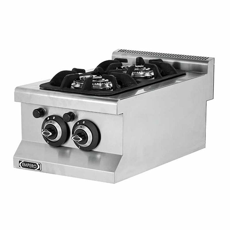 Empero 2 Brülörlü Çift Yanışlı Ocak, Paslanmaz Çelik, LPG'li - Empero