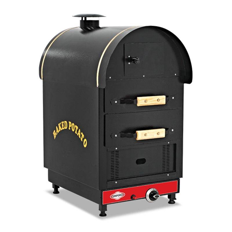 Empero 2 Çelik Çekmeceli Kumpir Fırını, 55 kg, Gazlı - 1