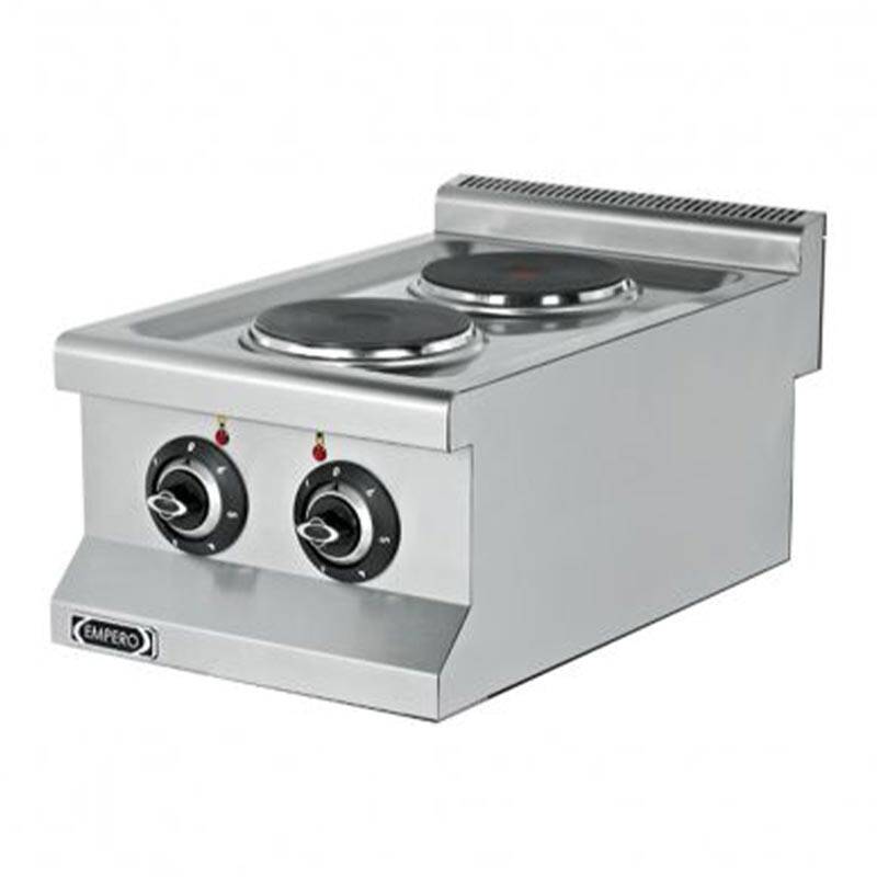 Empero 2 Pleytli Ocak, Elektrikli, Paslanmaz Çelik - 1