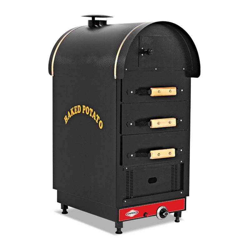 Empero 3 Çelik Çekmeceli Kumpir Fırını, 380 V, Elektrikli - 1