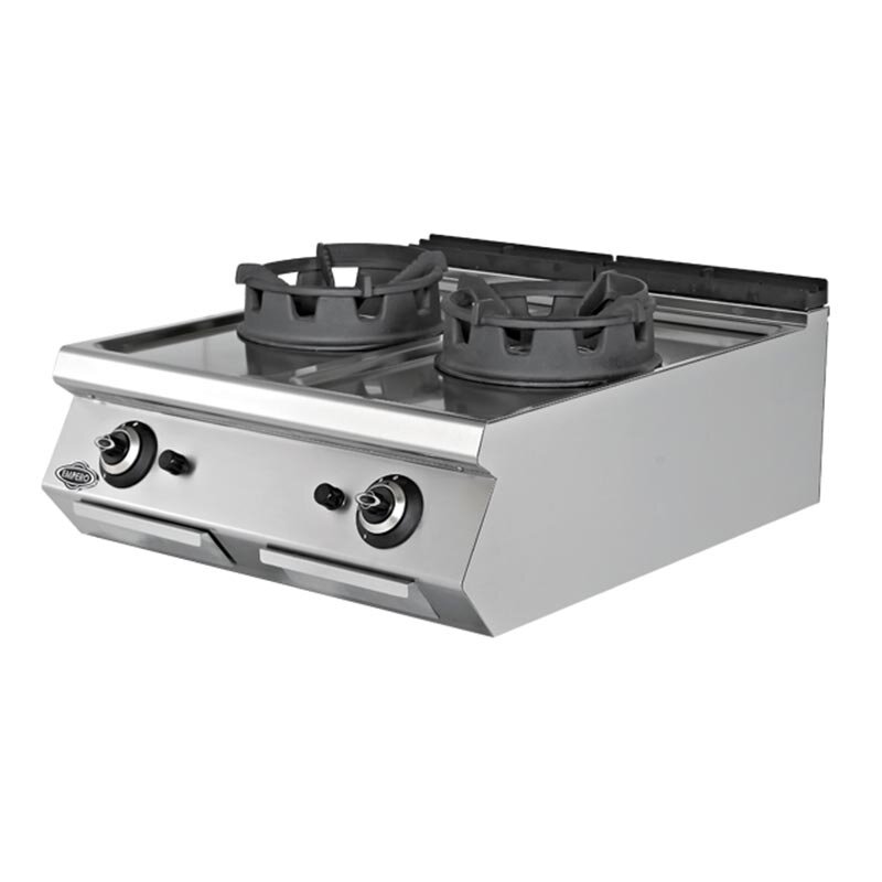 Empero 700 Plus 2 Brülörlü Set Üstü Wok Ocak, LPG'li, Paslanmaz Çelik - Empero