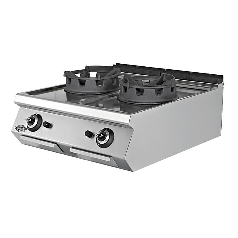 Empero 700 Plus 2 Brülörlü Set Üstü Wok Ocak, Paslanmaz Çelik, Doğalgazlı - Empero