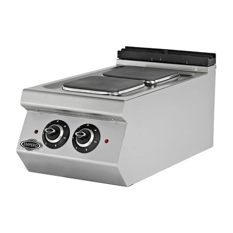 Empero 700 Plus 2 Pleytli Kare Set Üstü Ocak, Elektrikli, Paslanmaz Çelik - 1