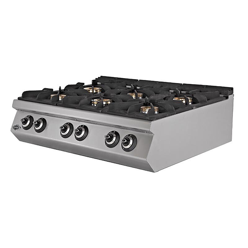 Empero 700 Plus 6 Brülörlü Set Üstü Ocak, Paslanmaz Çelik, Doğalgazlı - Empero