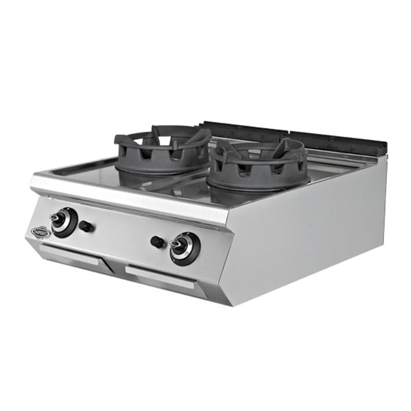 Empero 900 Plus 2 Brülörlü Set Üstü Wok Ocak, Doğalgazlı, Paslanmaz Çelik - Empero