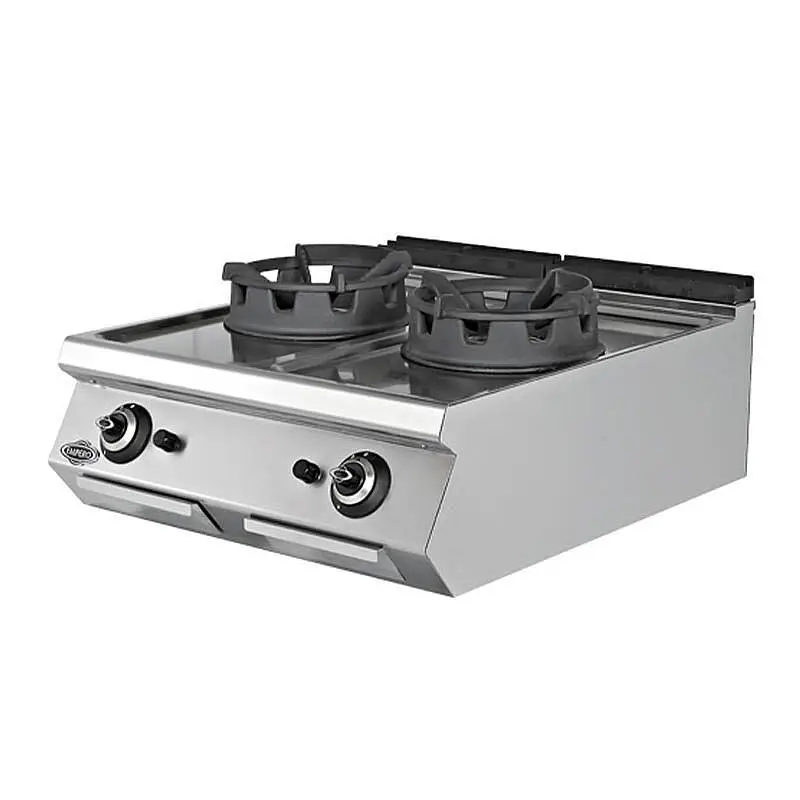 Empero 900 Plus 2 Brülörlü Set Üstü Wok Ocak, Paslanmaz Çelik, LPG'li - 1
