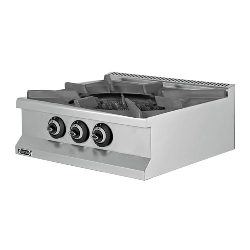 Empero 900 Plus 4 Brülörlü Set Üstü Wok Ocak, Paslanmaz Çelik, LPG'li - Empero