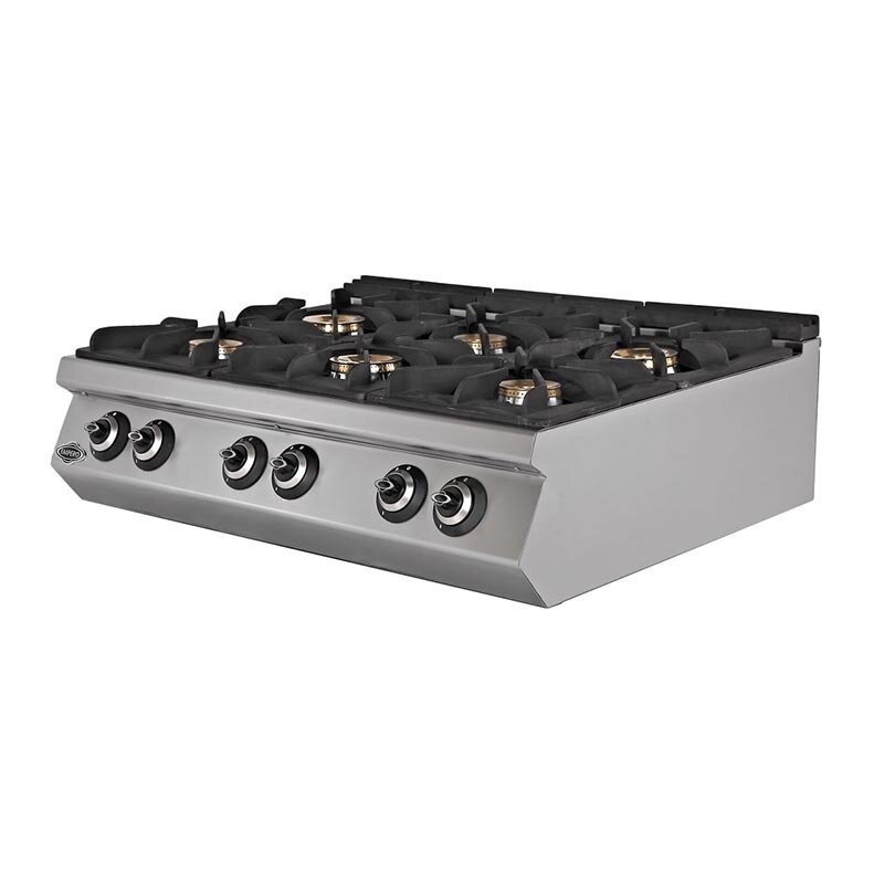 Empero 900 Plus 6 Brülörlü Set Üstü Ocak, Doğalgazlı, Paslanmaz Çelik - Empero