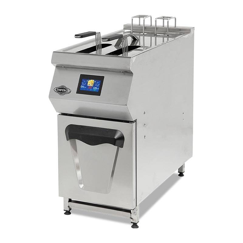 Empero 900 Plus Asansörlü Hızlı Pişirme Fritözü, Yağ Filtreli, 25 Lt, Paslanmaz Çelik - 1