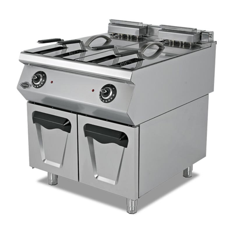 Empero 900 Plus Dolaplı Fritöz, 24+24 Lt, Elektrikli, Paslanmaz Çelik - Empero