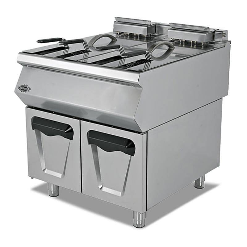Empero 900 Plus Dolaplı Fritöz, Paslanmaz Çelik, 24+24 Lt, LPG'li - 1