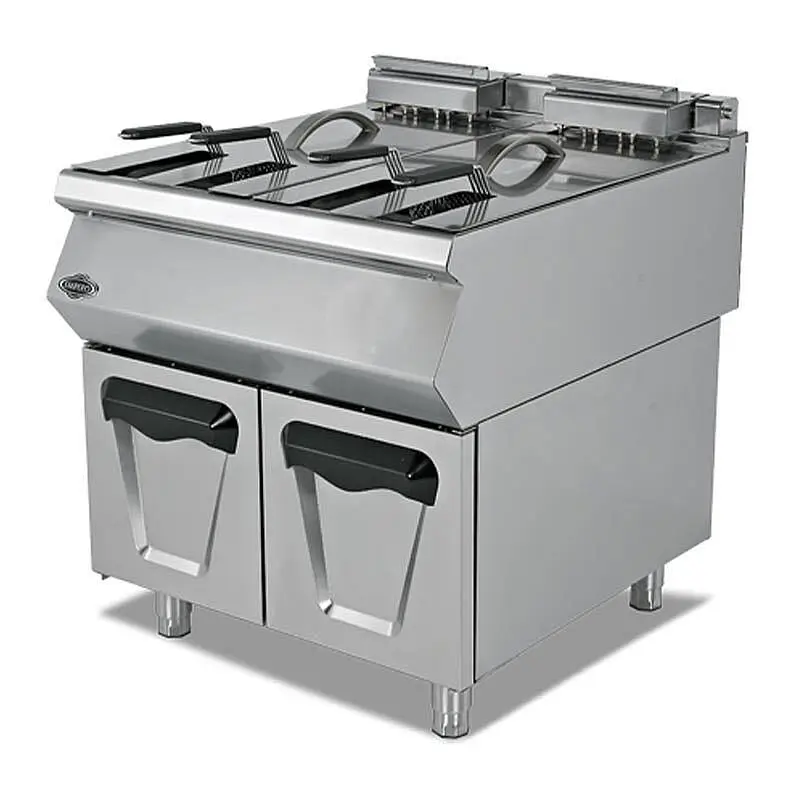 Empero 900 Plus Dolaplı Fritöz, Paslanmaz Çelik, 24+24 Lt, LPG'li - 1
