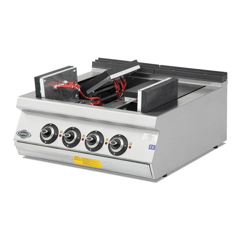 Empero 900 Seri Rus Tipi 4 Pleytli Ocak, 80x90x30 cm, Elektrikli, Paslanmaz Çelik - 2