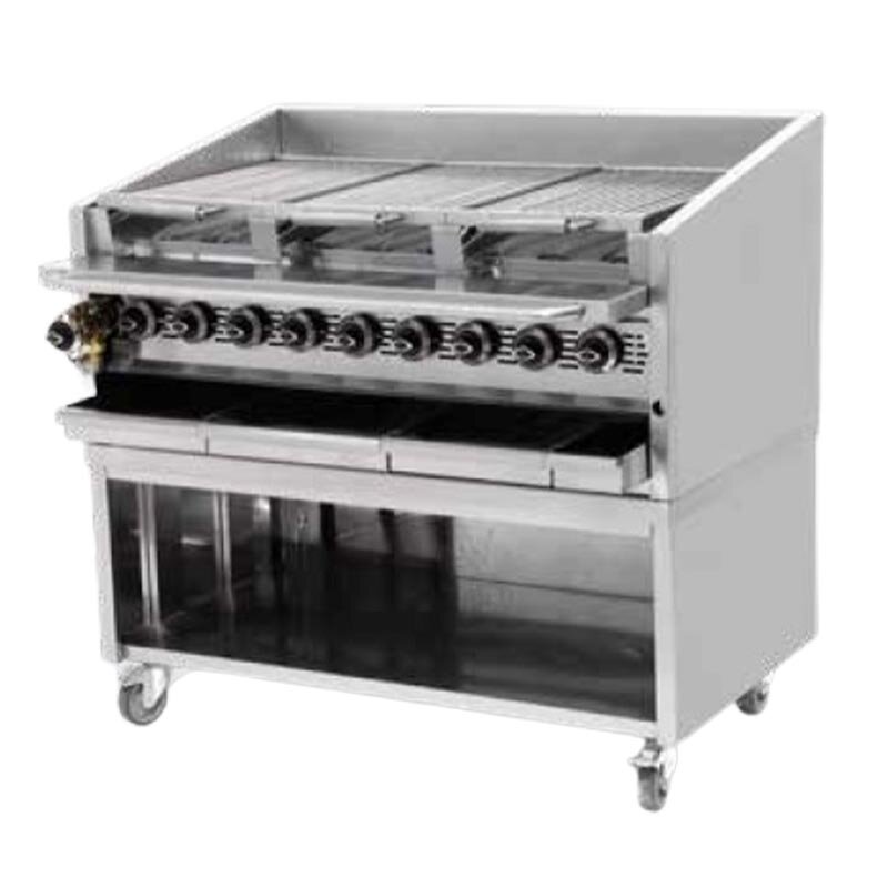 Empero Amerikan Lavataşlı Izgara, Paslanmaz Çelik, 116x92x110 cm, Gazlı - Empero