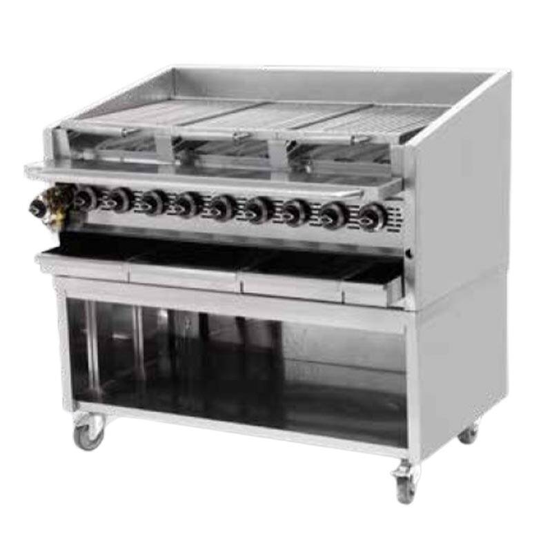 Empero Amerikan Lavataşlı Izgara, Paslanmaz Çelik, 116x92x110 cm, Gazlı - 1