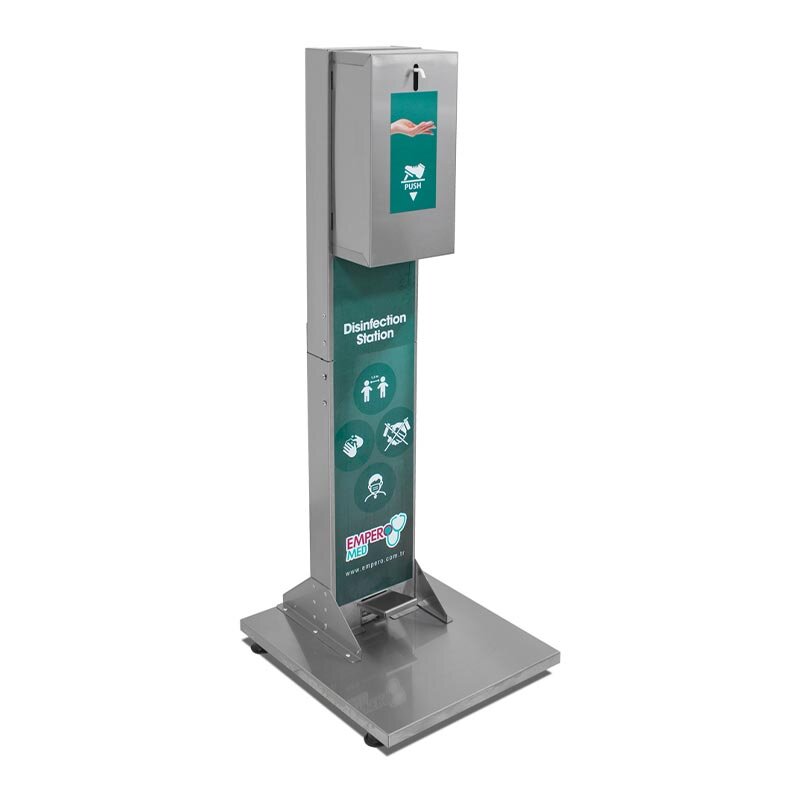 Empero Ayaktan Kumandalı Dezenfektan İstasyonu, 2.5 Lt, 30x44x121 cm, 11 kg - Empero
