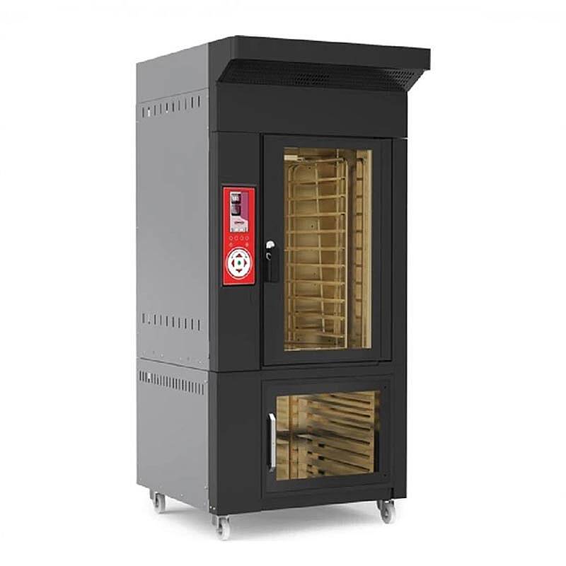 Empero Döner Konveksiyonel Fırın, 99x96x224 cm, LCD Ekran, Siyah, Doğalgazlı - 1