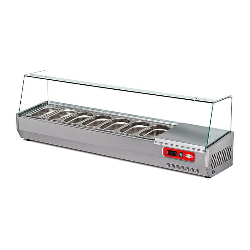 Empero EMP.210 Set Üstü Saladbar, Paslanmaz Çelik, 2100x350x500 mm - Empero