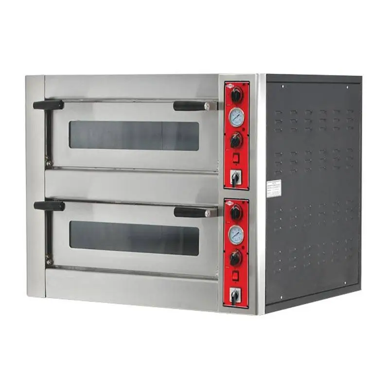 Empero EMP.5.5 30 cm x 4+4 Pizza Kapasiteli Çift Katlı Pizza Fırını, Elektrikli, Endüstriyel - 1