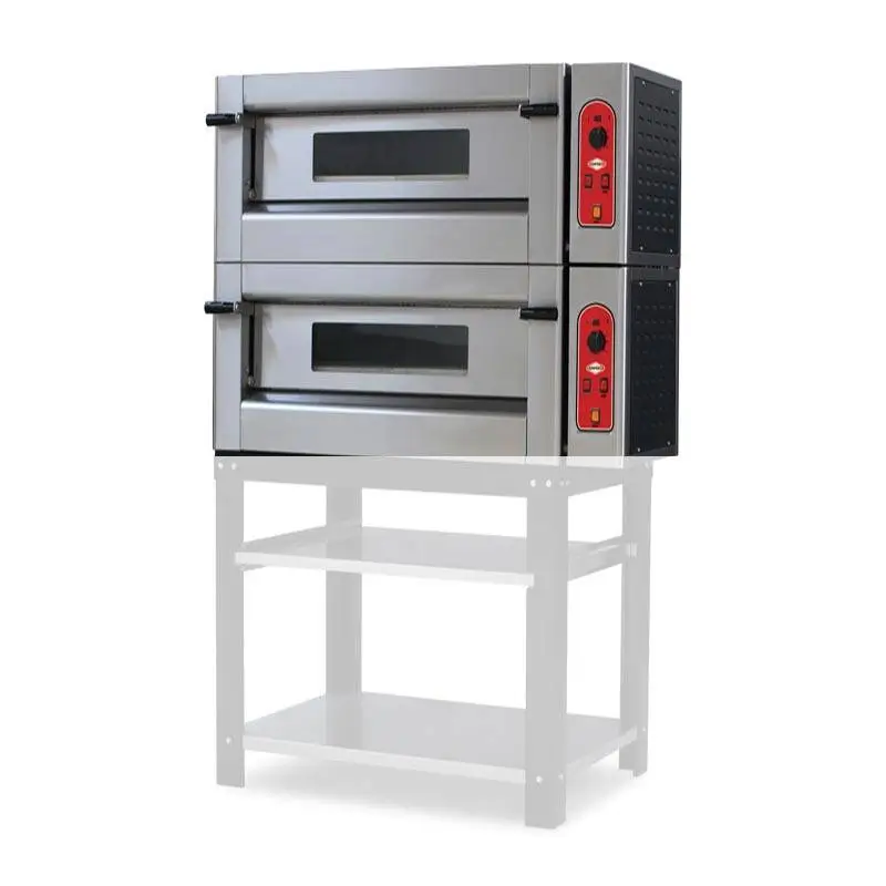 Empero EMP.6.6G 30 cm x 6+6 Pizza Kapasiteli Çift Katlı Pizza Fırını, Gazlı, Endüstriyel - 1