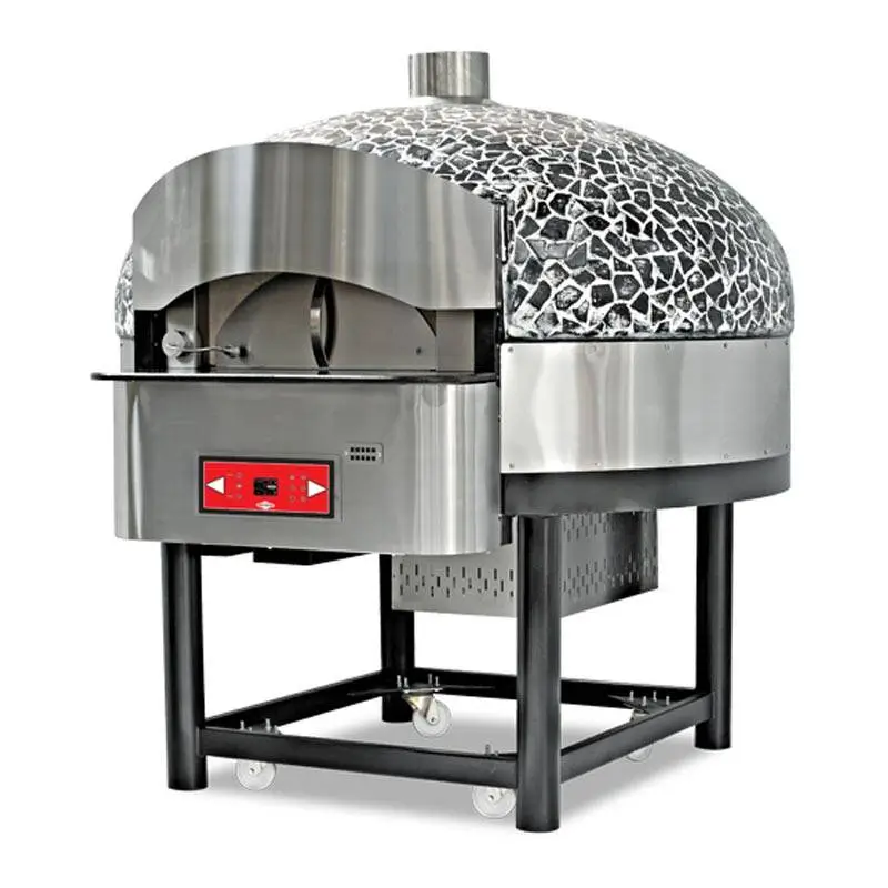 Empero EMP.SPO.02 30 cm x 9 Pizza Kapasiteli Döner Tabanlı Pizza Fırını, Gazlı, Dijital Gösterge - 1