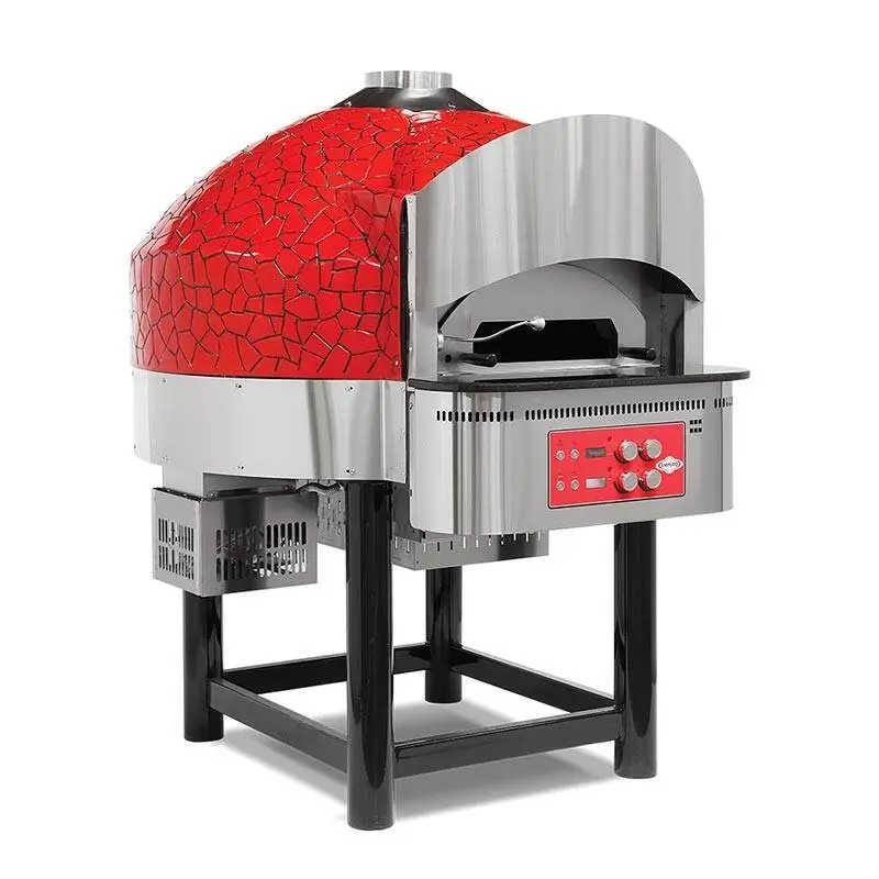 Empero EMP.SPO.03 Sabit Tabanlı 30 cm x 9 Pizza Kapasiteli Pizza Fırını, Gazlı, Taş İç Hazne - 1