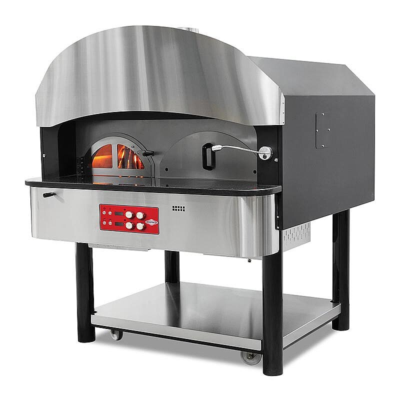 Empero EMP.SPO.05-D Döner Tabanlı Dijital Pizza Fırını, 30 cm x 6 Pizza Kapasiteli, LCD Ekran, Gazlı + Odunlu - Empero