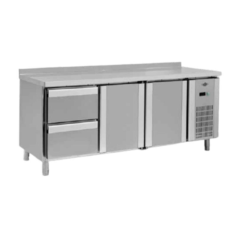 Empero Fanlı Tezgah Tipi Buzdolabı, 2 Çekmece+2 Kapı, Paslanmaz Çelik, 500 Lt - Empero