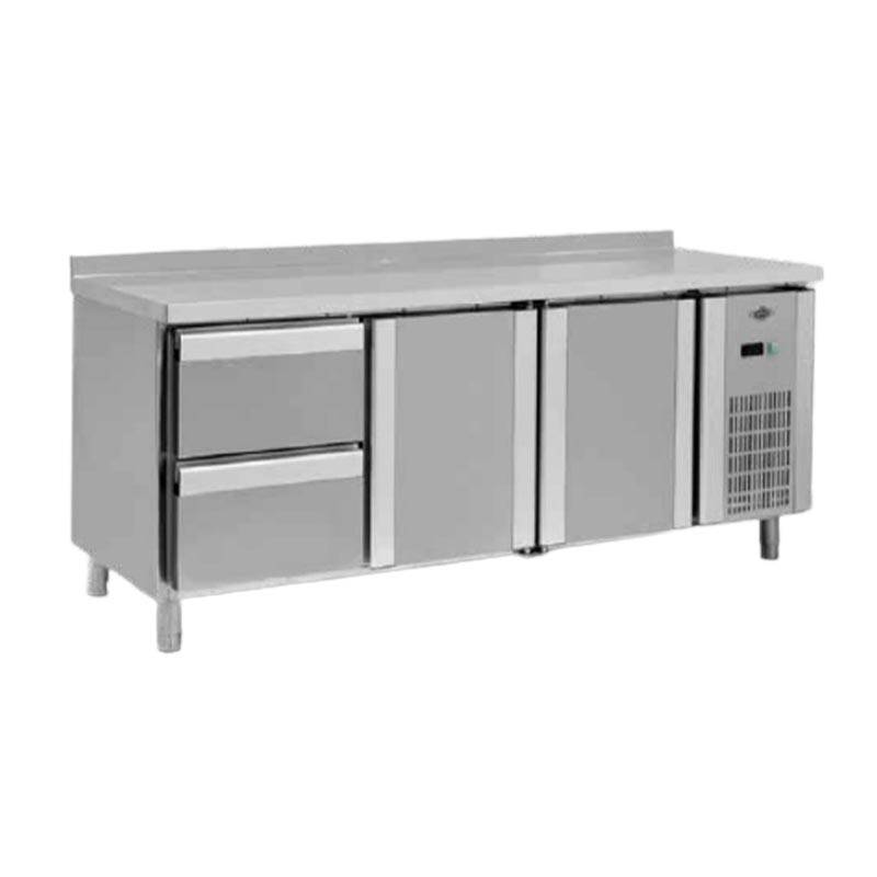 Empero Fanlı Tezgah Tipi Buzdolabı, 2 Çekmece+2 Kapı, Paslanmaz Çelik, 500 Lt - 1