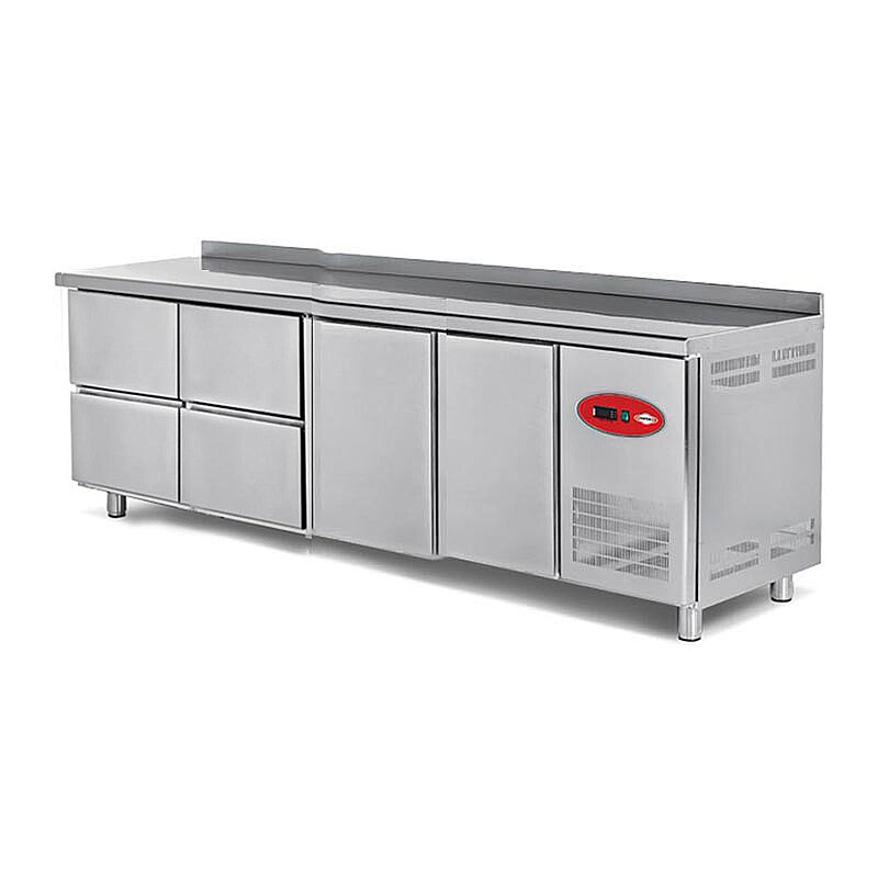 Empero Fanlı Tezgah Tipi Buzdolabı, Fanlı Soğutma, 4 Çekmece+2 Kapı, 700 Lt. - Empero