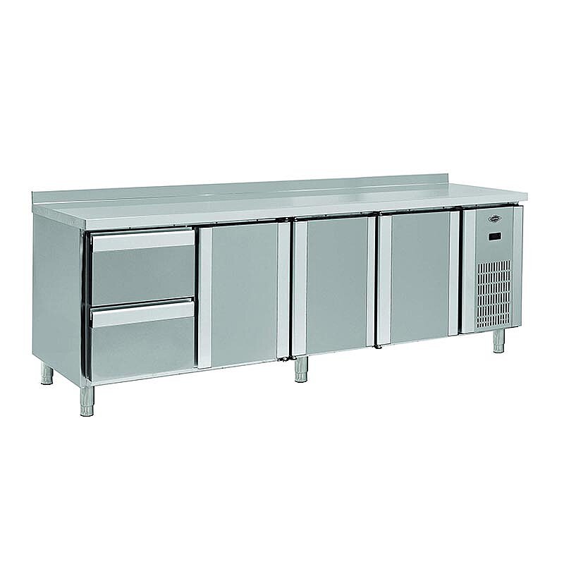 Empero Fanlı Tezgah Tipi Buzdolabı, Paslanmaz Çelik, 2 Çekmece+3 Kapı, 700 Lt. - Empero