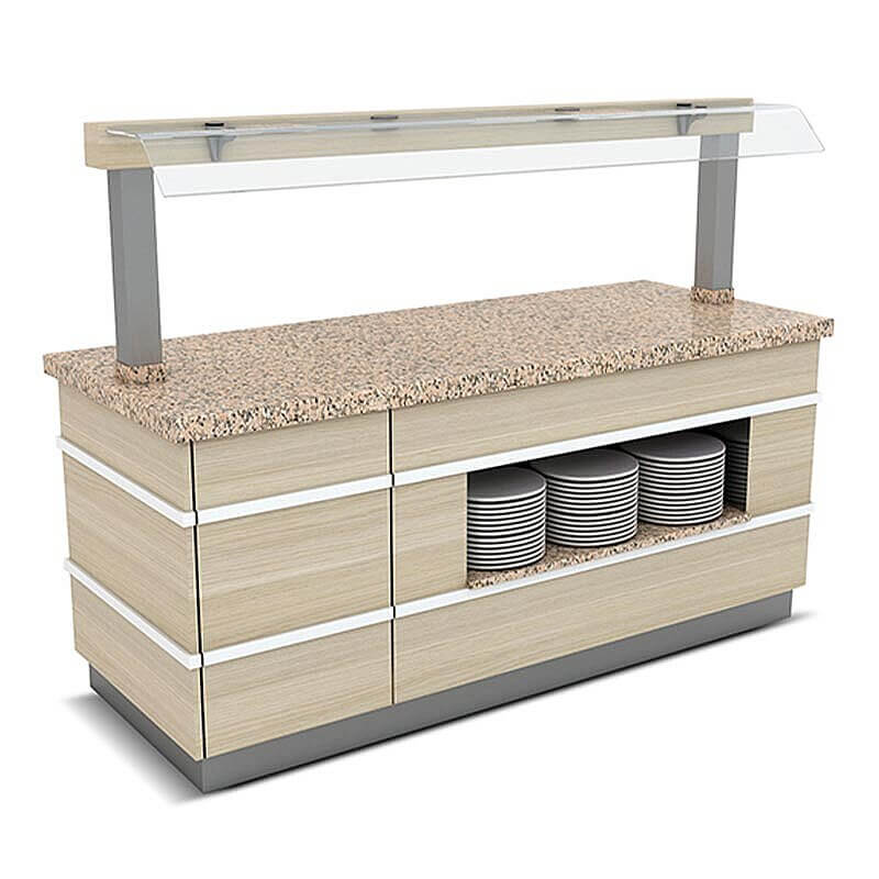 Empero Galata Nötr Servis Ünitesi, Led Aydınlatmalı, 160x90x90/155 cm - Empero