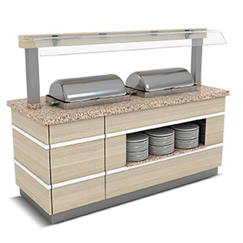 Empero Galata Sıcak Teşhir Ünitesi, 1 Chafing Dish, Led Aydınlatmalı - 1