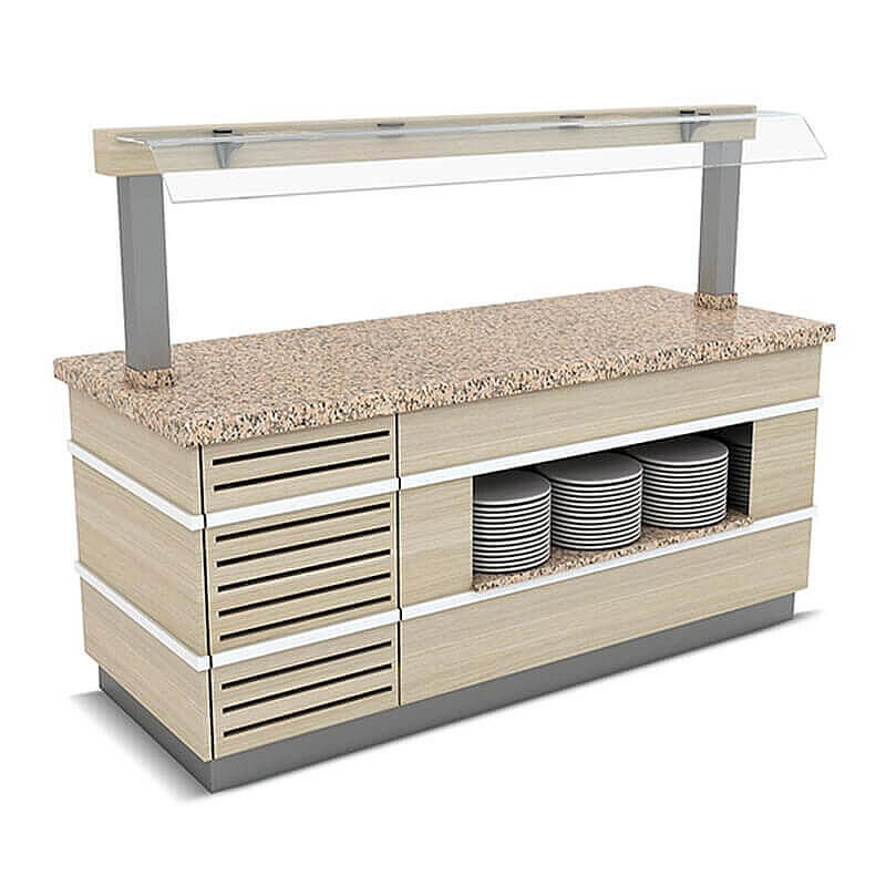 Empero Galata Soğuk Servis Ünitesi, Led Aydınlatmalı, 160x90x90/155 cm - Empero