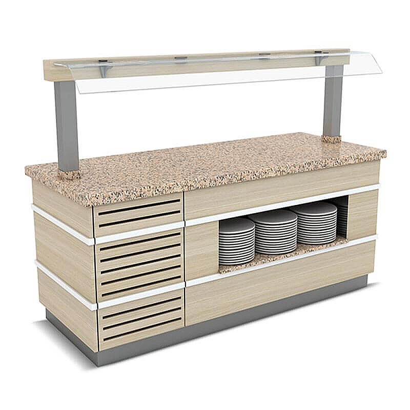 Empero Galata Soğuk Servis Ünitesi, Led Aydınlatmalı, 180x90x90/155 cm - Empero