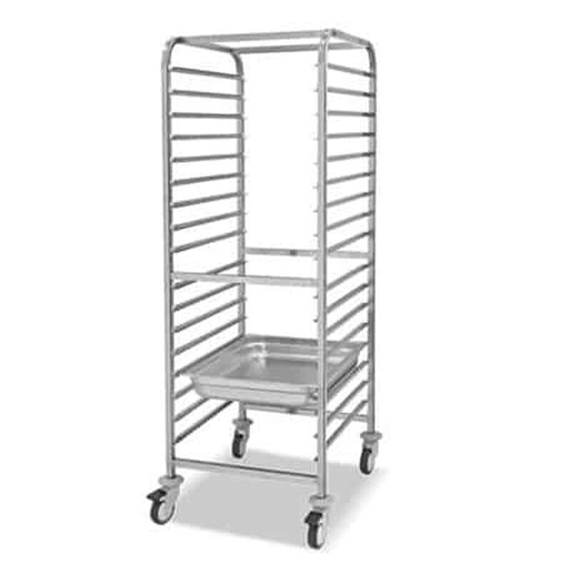 Empero Gn Küvet Taşıma Arabası, Tekli, 1/1 GN, 17 Tepsi Kapasiteli, Paslanmaz Çelik - Empero