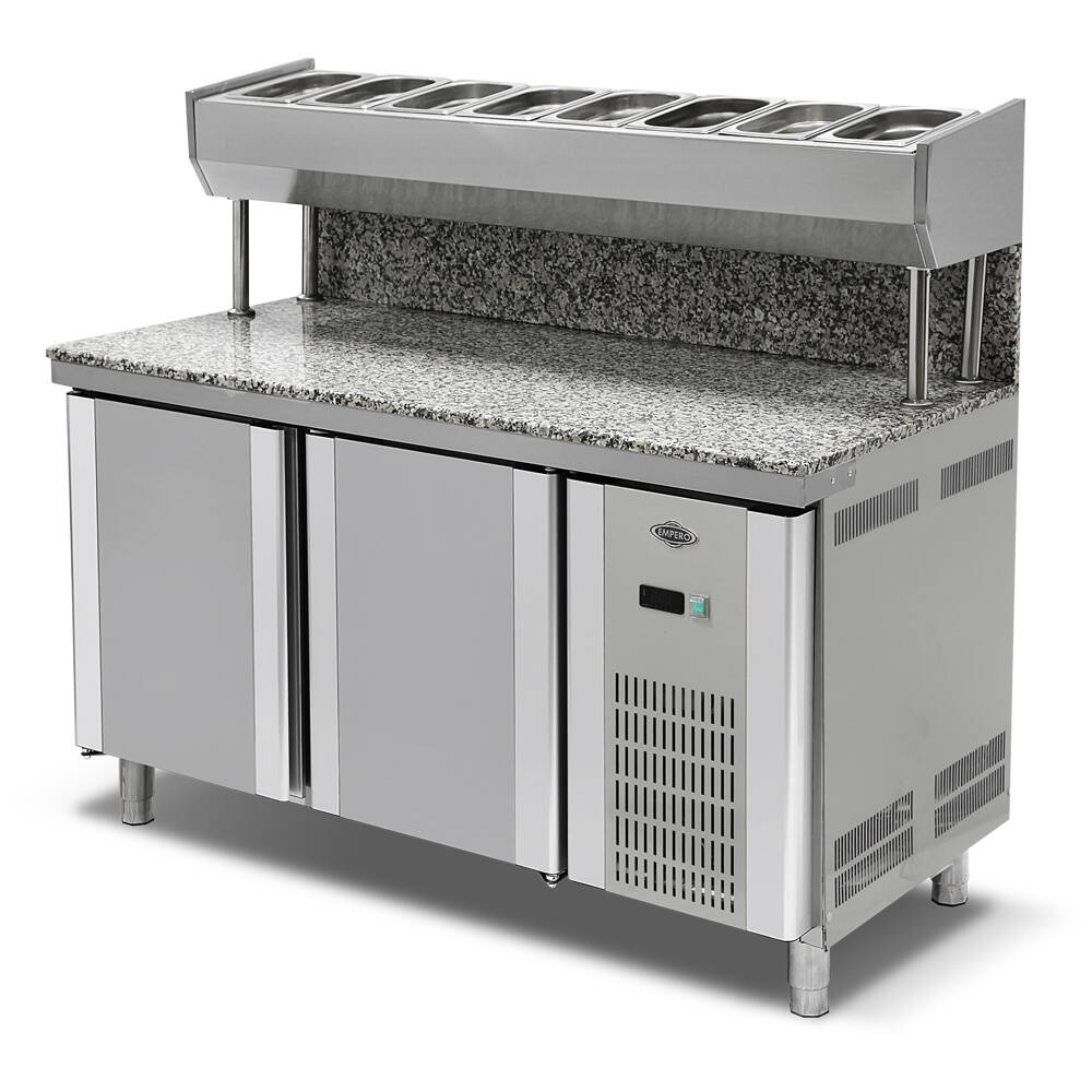 Empero Granitli Pizza ve Salata Hazırlık Buzdolabı, Fanlı Soğutma, 2 Kapılı, 300 Lt. - 1