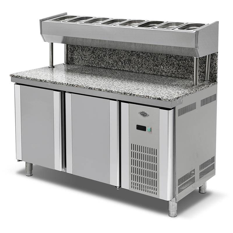 Empero Granitli Pizza ve Salata Hazırlık Buzdolabı, Fanlı Soğutma, 3 Kapılı, 500 Lt. - 1